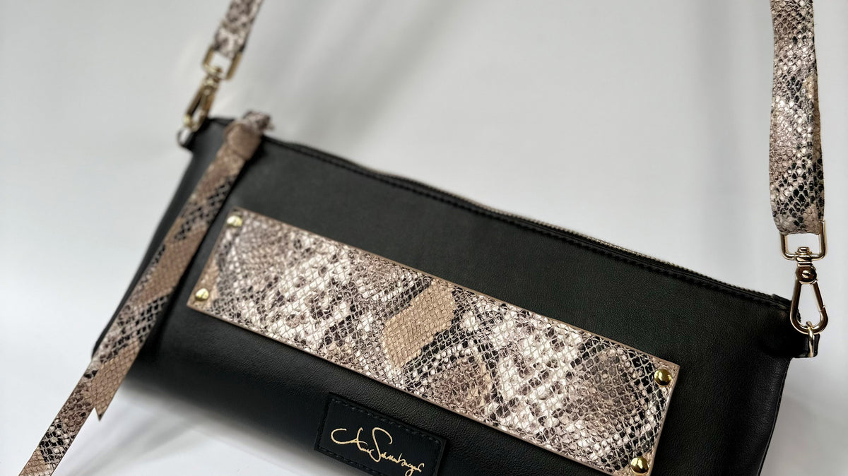 Crossbodybag und Clutch in schwarz
