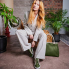 Detailaufnahme veganer sneaker no i kaktusleder komfort fußbett