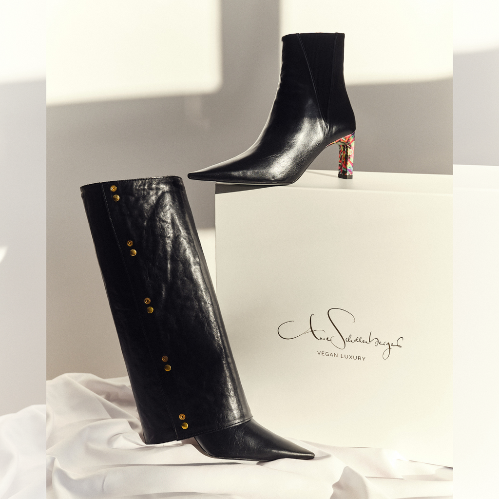 black veganer 2-in -1 stiefel YVE boot